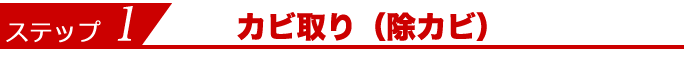 ステップ１　カビ取り（徐カビ）